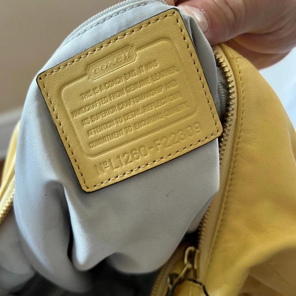 Y2K 2000s Coach ButterCup Yellow Kirstin Hobo Shoulder Bag / Handbag